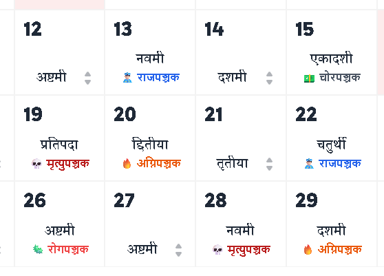 Sripatro Calendar and Tools